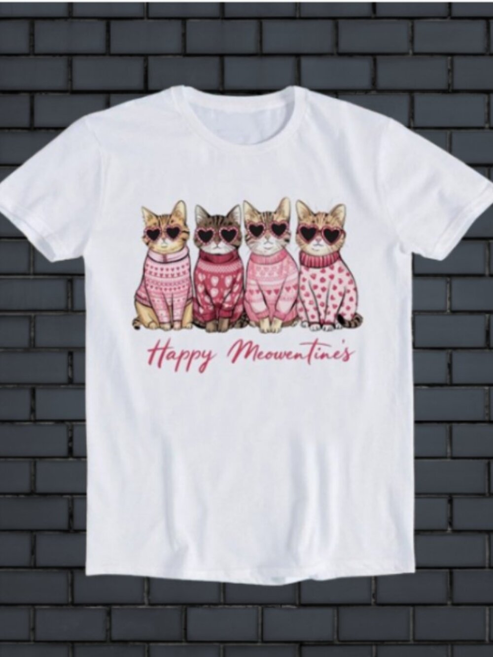 Valentine's Day Cat T Shirt